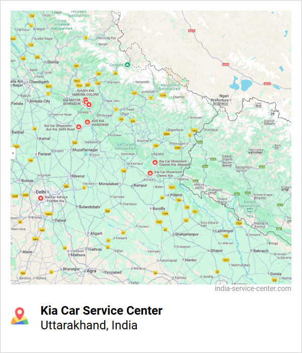 Kia Car Service Center Near Me, Uttarakhand, India