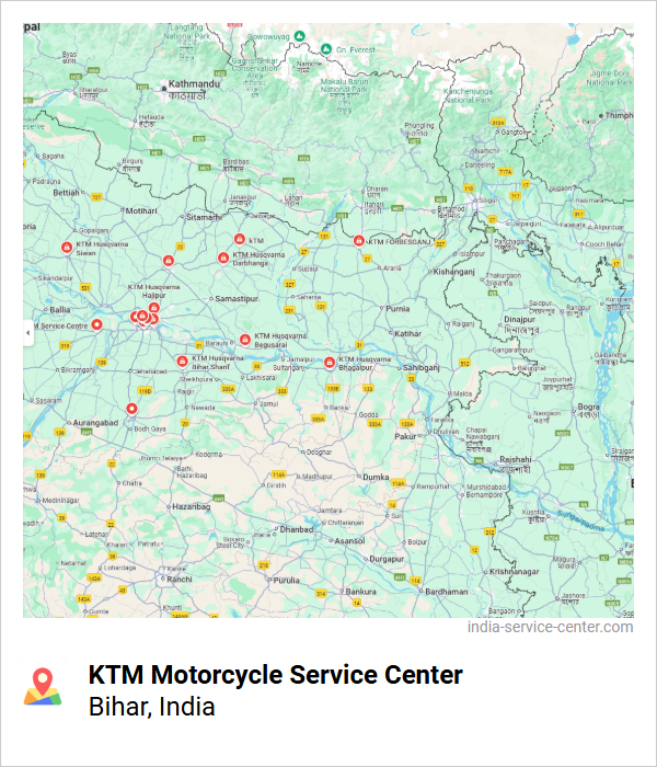 KTM Motorcycle Service Center Near Me, Bihar, India