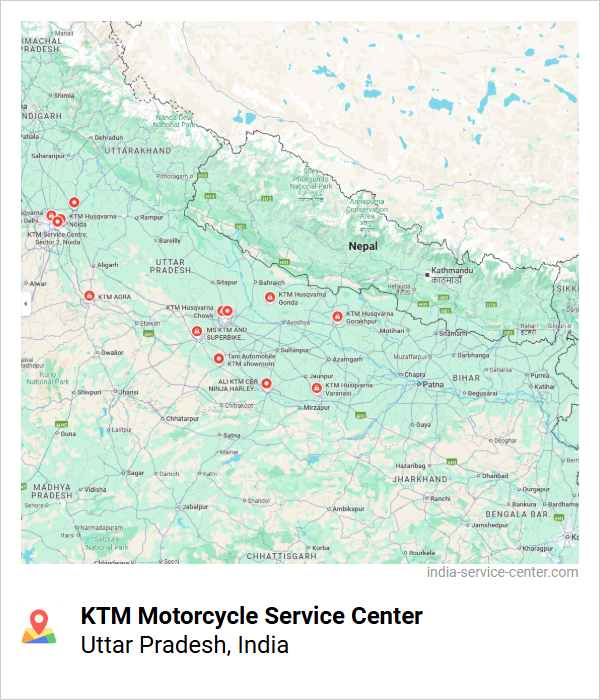 KTM Motorcycle Service Center Near Me, Uttar Pradesh, India