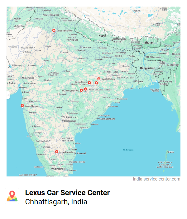 Lexus Car Service Center Near Me, Chhattisgarh, India