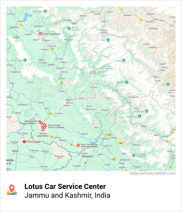 Lotus Car Service Center Near Me, Jammu and Kashmir, India