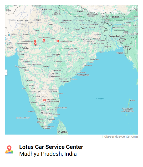 Lotus Car Service Center Near Me, Madhya Pradesh, India