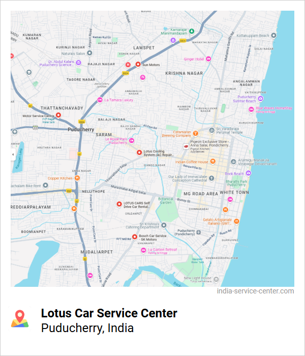 Lotus Car Service Center Near Me, Puducherry, India