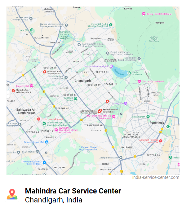 Mahindra Car Service Center Near Me, Chandigarh, India