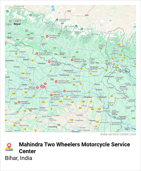 Mahindra Two Wheelers Motorcycle Service Center Near Me, Bihar, India