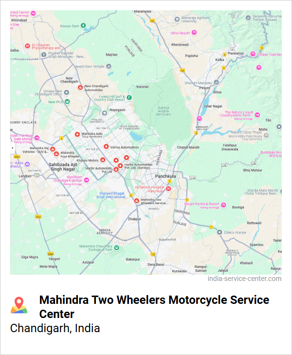 Mahindra Two Wheelers Motorcycle Service Center Near Me, Chandigarh, India