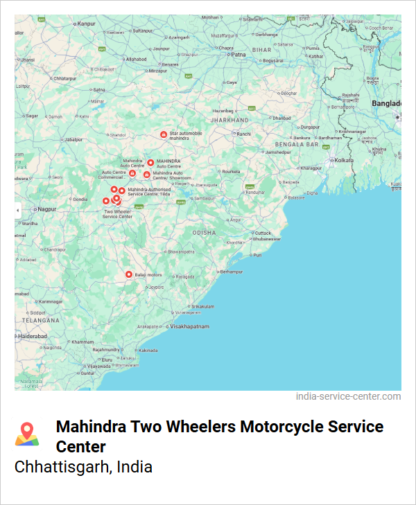 Mahindra Two Wheelers Motorcycle Service Center Near Me, Chhattisgarh, India