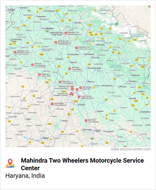 Mahindra Two Wheelers Motorcycle Service Center Near Me, Haryana, India