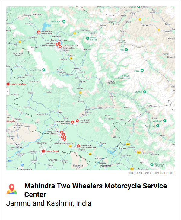 Mahindra Two Wheelers Motorcycle Service Center Near Me, Jammu and Kashmir, India