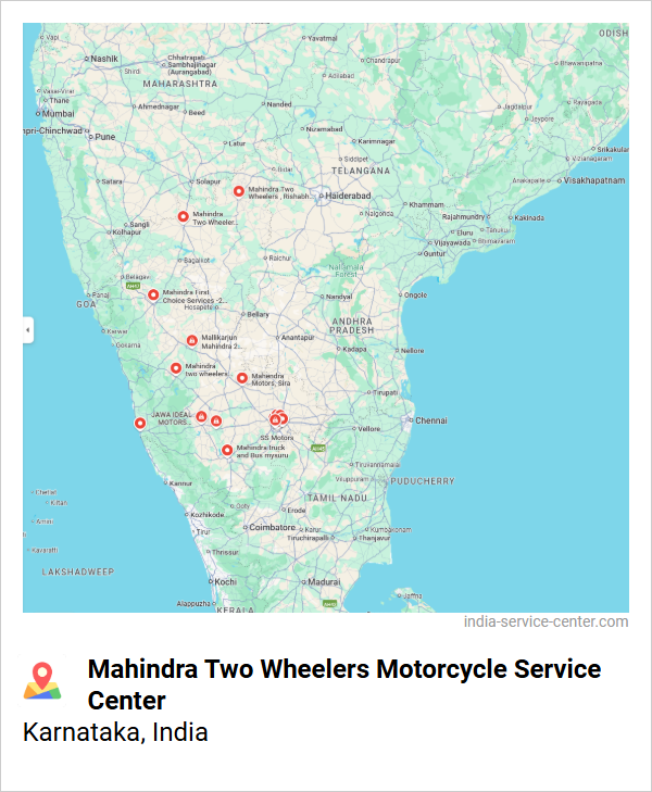 Mahindra Two Wheelers Motorcycle Service Center Near Me, Karnataka, India