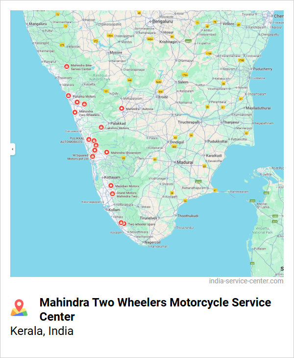 Mahindra Two Wheelers Motorcycle Service Center Near Me, Kerala, India