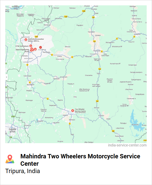 Mahindra Two Wheelers Motorcycle Service Center Near Me, Tripura, India