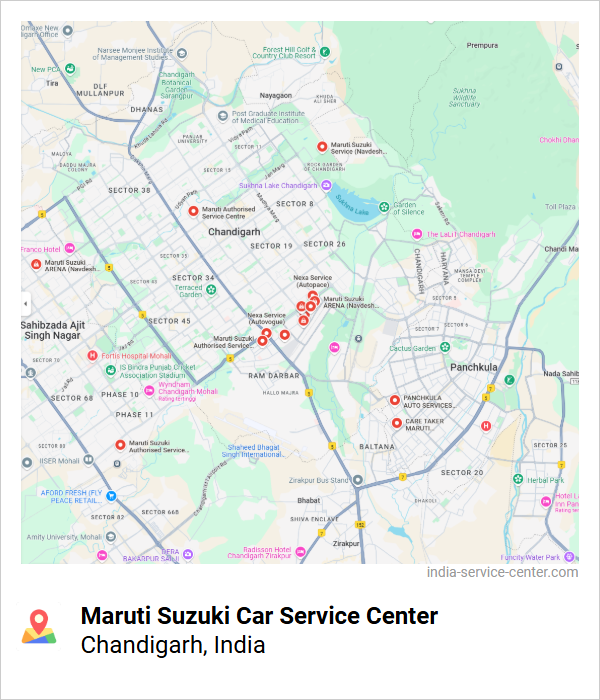 Maruti Suzuki Car Service Center Near Me, Chandigarh, India