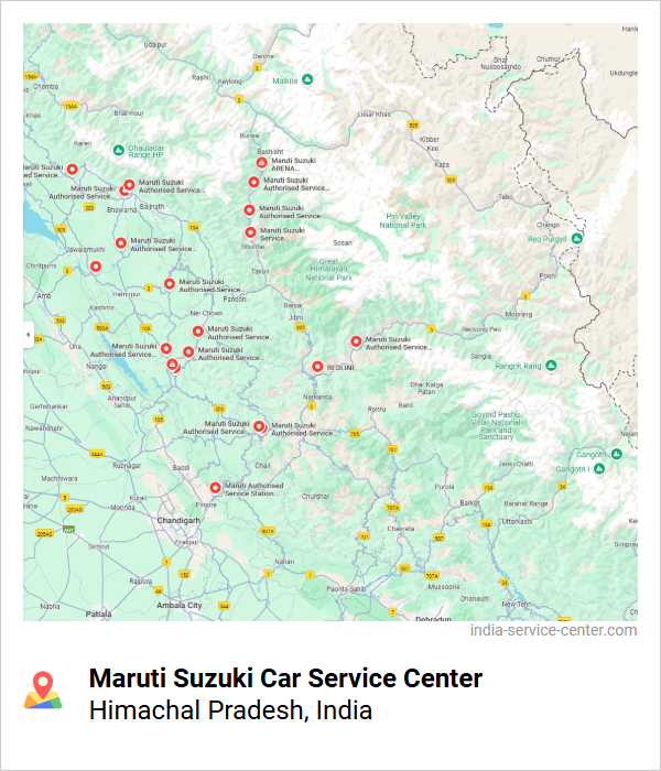 Maruti Suzuki Car Service Center Near Me, Himachal Pradesh, India