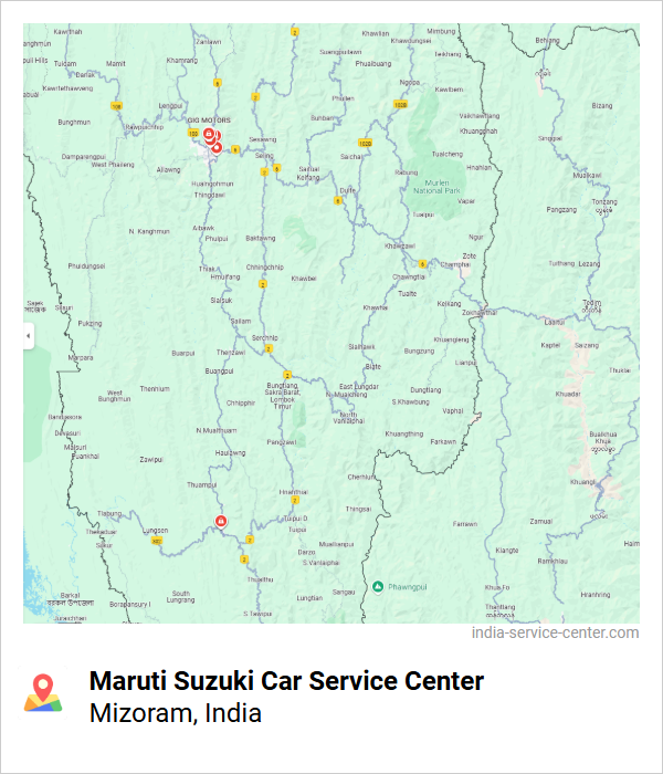 Maruti Suzuki Car Service Center Near Me, Mizoram, India