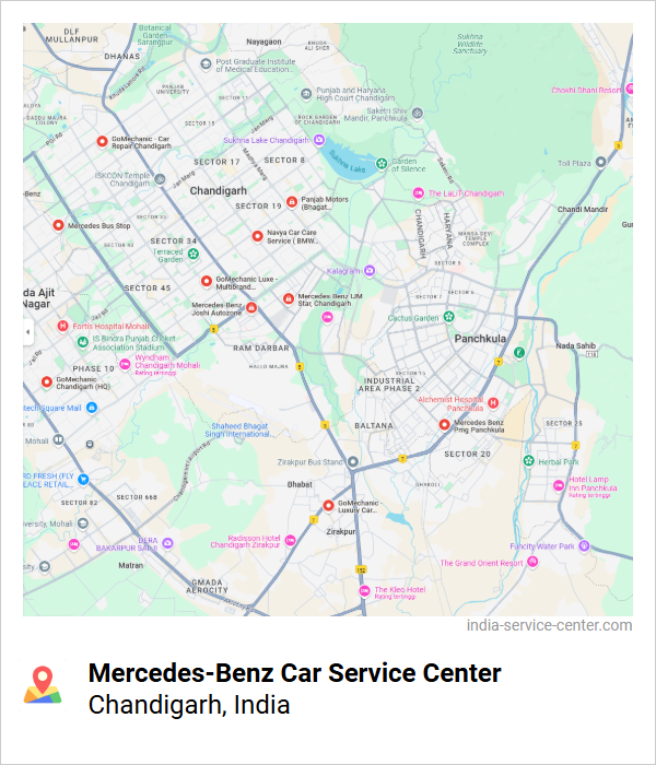 Mercedes-Benz Car Service Center Near Me, Chandigarh, India