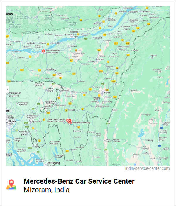 Mercedes-Benz Car Service Center Near Me, Mizoram, India