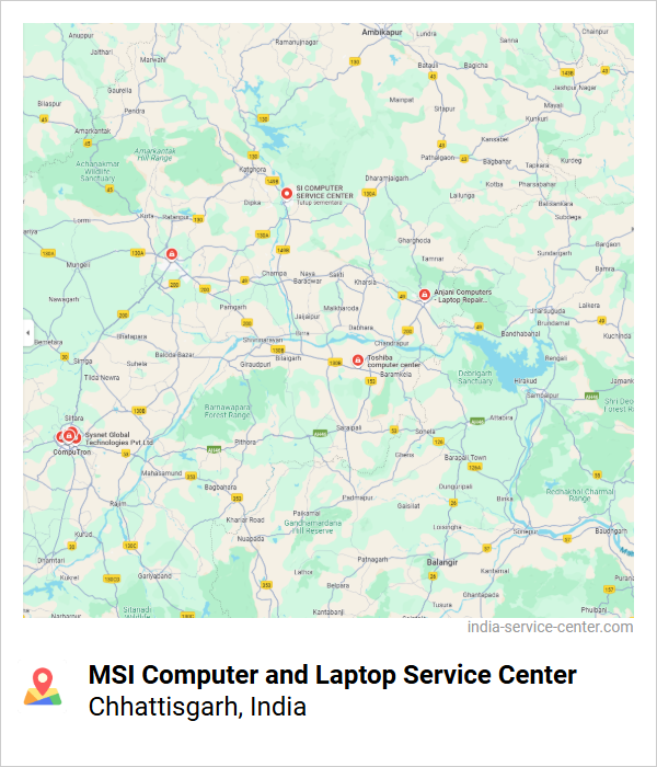 MSI Computer and Laptop Service Center Near Me, Chhattisgarh, India