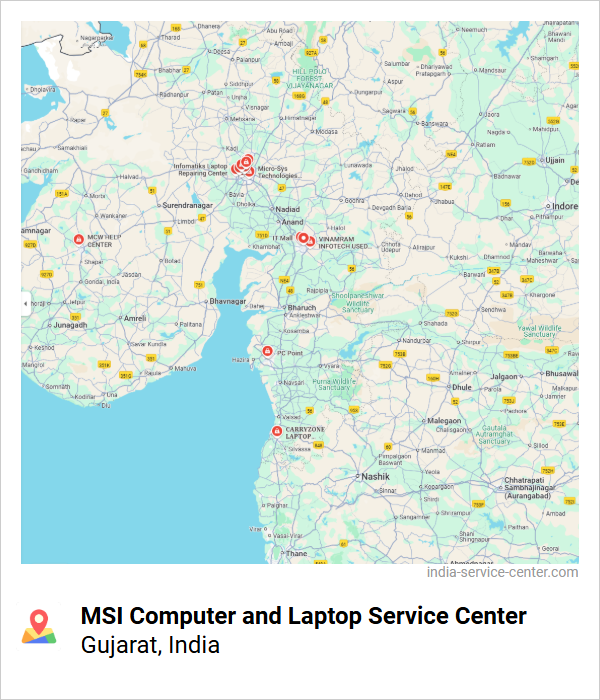 MSI Computer and Laptop Service Center Near Me, Gujarat, India