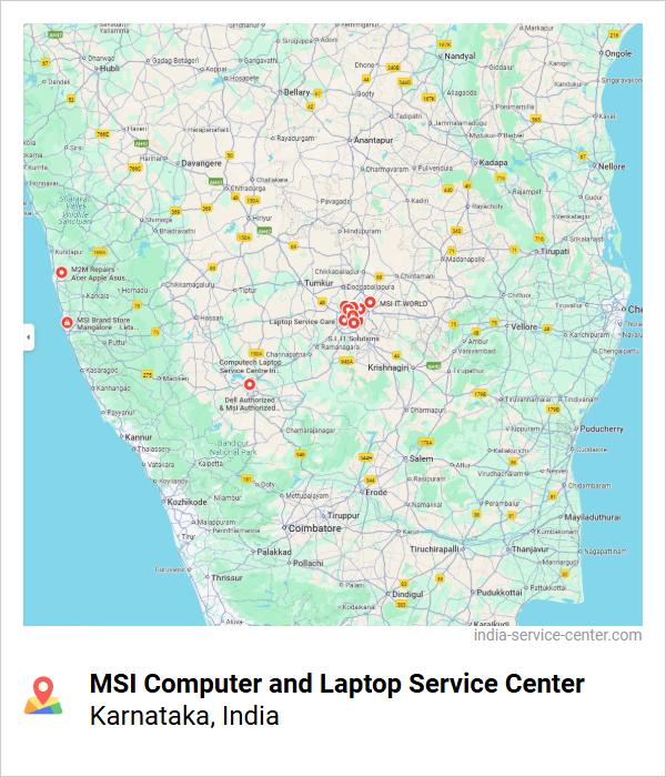 MSI Computer and Laptop Service Center Near Me, Karnataka, India