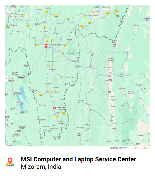 MSI Computer and Laptop Service Center Near Me, Mizoram, India
