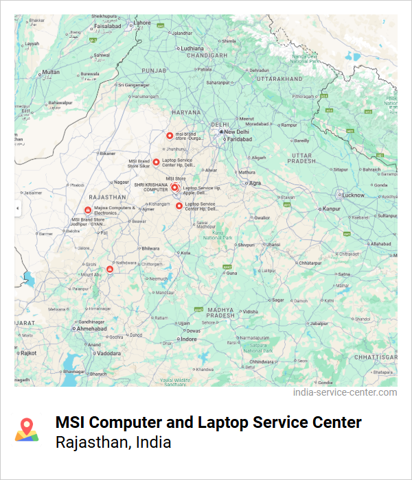 MSI Computer and Laptop Service Center Near Me, Rajasthan, India