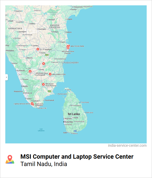MSI Computer and Laptop Service Center Near Me, Tamil Nadu, India