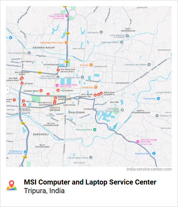 MSI Computer and Laptop Service Center Near Me, Tripura, India