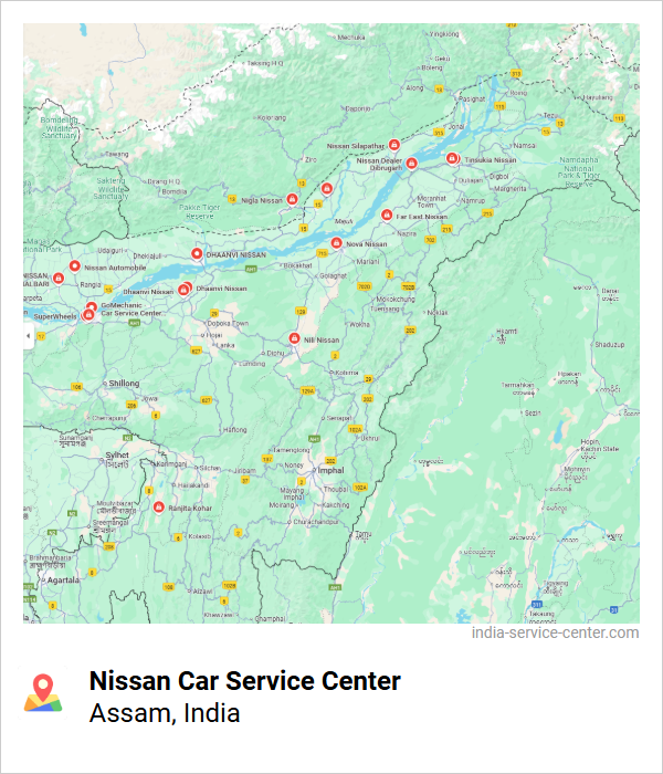 Nissan Car Service Center Near Me, Assam, India