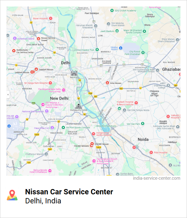 Nissan Car Service Center Near Me, Delhi, India