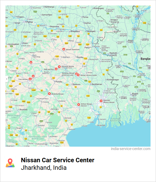Nissan Car Service Center Near Me, Jharkhand, India
