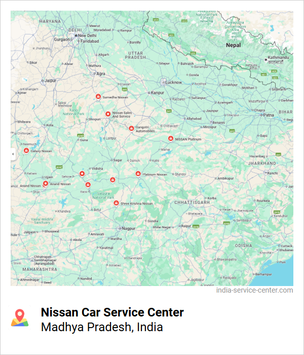 Nissan Car Service Center Near Me, Madhya Pradesh, India