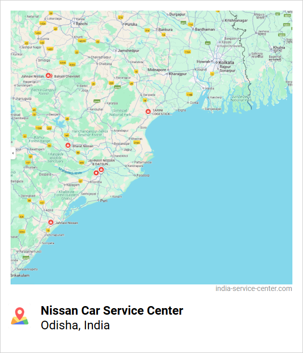 Nissan Car Service Center Near Me, Odisha, India