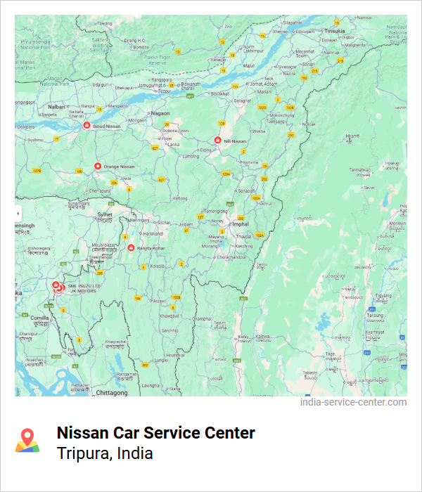 Nissan Car Service Center Near Me, Tripura, India