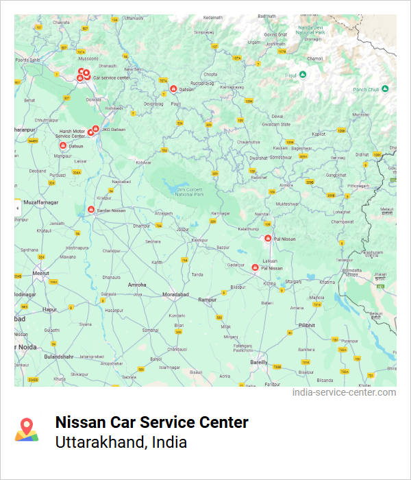 Nissan Car Service Center Near Me, Uttarakhand, India