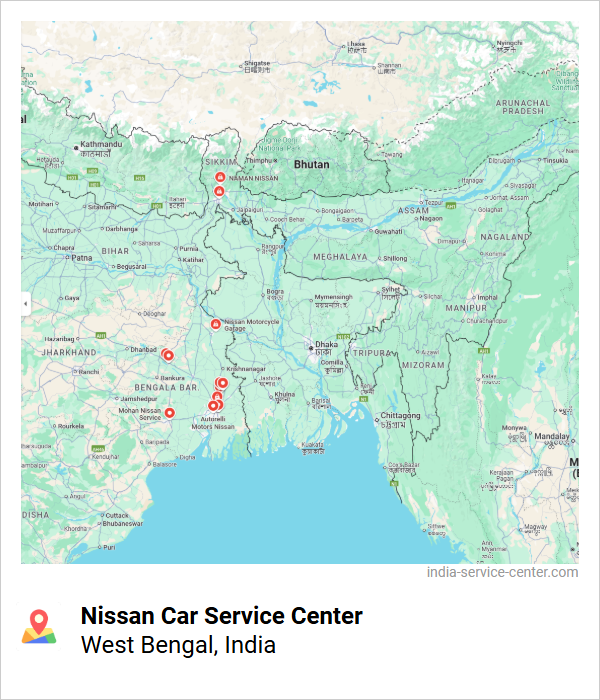 Nissan Car Service Center Near Me, West Bengal, India