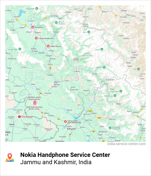 Nokia Handphone Service Center Near Me, Jammu and Kashmir, India