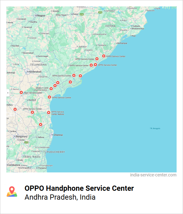 OPPO Handphone Service Center Near Me, Andhra Pradesh, India