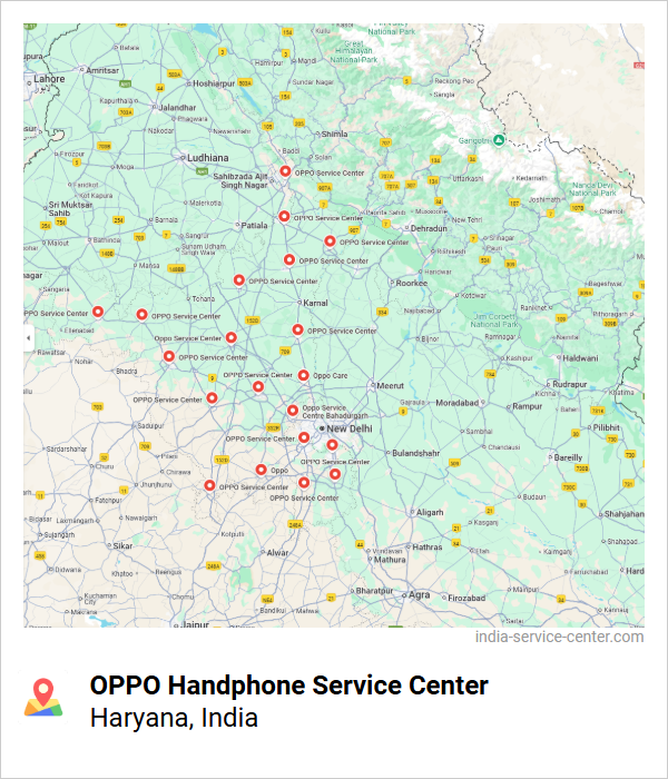 OPPO Handphone Service Center Near Me, Haryana, India