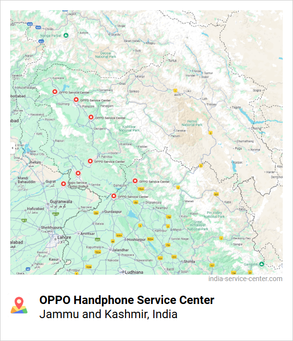 OPPO Handphone Service Center Near Me, Jammu and Kashmir, India