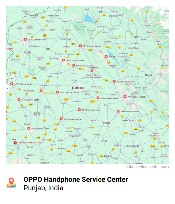 OPPO Handphone Service Center Near Me, Punjab, India