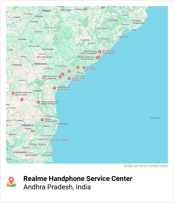 Realme Handphone Service Center Near Me, Andhra Pradesh, India