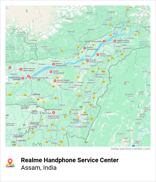 Realme Handphone Service Center Near Me, Assam, India