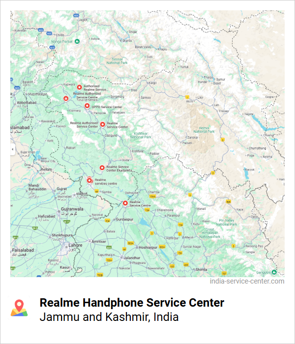 Realme Handphone Service Center Near Me, Jammu and Kashmir, India
