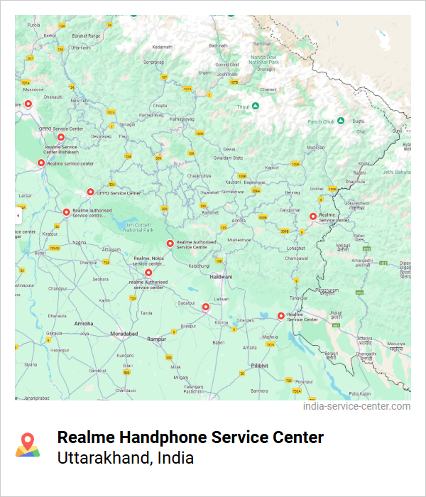 Realme Handphone Service Center Near Me, Uttarakhand, India