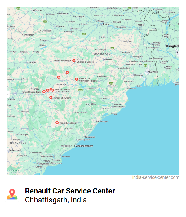 Renault Car Service Center Near Me, Chhattisgarh, India