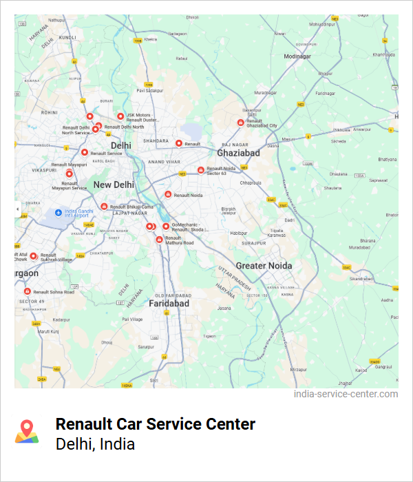 Renault Car Service Center Near Me, Delhi, India