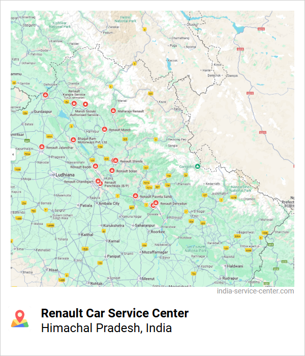 Renault Car Service Center Near Me, Himachal Pradesh, India