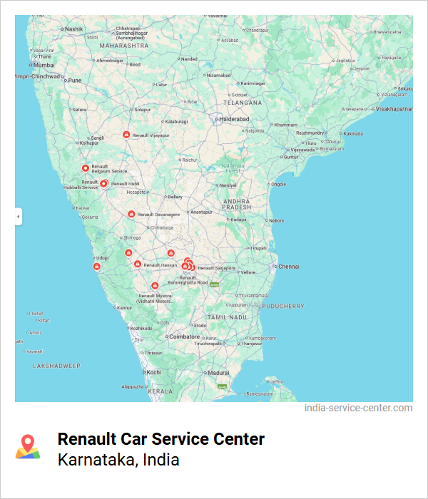 Renault Car Service Center Near Me, Karnataka, India