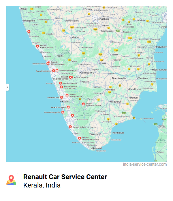 Renault Car Service Center Near Me, Kerala, India